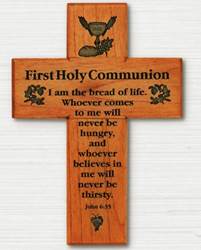 First Communion Wood Cross first communion cross, wood cross, wall cross, sacramental cross, first commmunion gift, holy communion gift, CXG1156HC