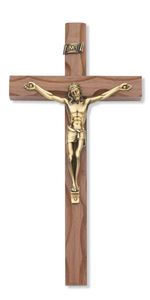 10" Carved Walnut Crucifix