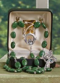 10mm Irish Rosary with Shamrock Beads