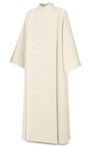 11-77 Front Wrap Alb in Beige Greco Fabric