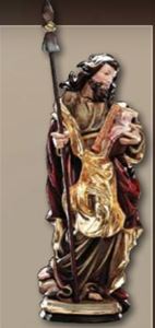 12" St. Thomas Hand Carved Statue from Italy