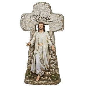 15.25" Jesus Rising from Tomb Statue