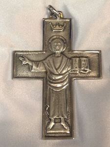 1698C Pectoral Cross Sterling Silver Made In Italy
