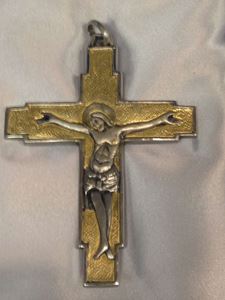 1700P Pectoral Cross Silver / Gold Plate Finish Made In Italy