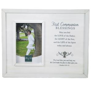 1st Communion Blessings Frame w/Easel & Hanger, Boxed