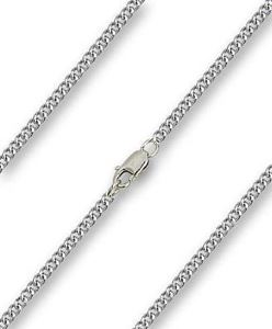 20" Silver Plated Heavy Curb Chain with Clasp