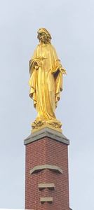 24 Karat Gold Leaf Our Lady Star of the Sea Statue