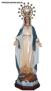 3545 Our Lady of Grace-Highly Decorated 4ft Fiberglass Full Color Handpainted