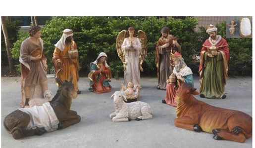 36" Large Scale Fiberglass Nativity Set