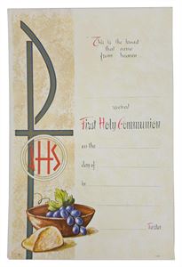 3768 Communion Certificate