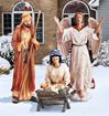 4 Piece Holy Family and Angel Outdoor Nativity Set Stakes