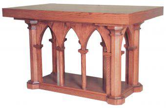535 Altar Table altar, furniture, communion table, church goods, church furniture, wood table, wood altar, wood finishes, woerner, 535