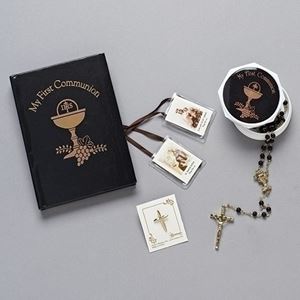 5pc Black First Communion Gift Set