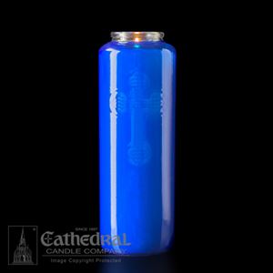 6 Day Dark Blue Bottlelight Glass Candle, Case of 12