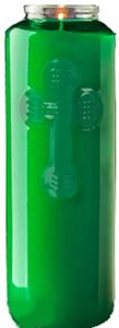 6 Day Green Bottlelight Glass Candle, Case of 12