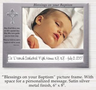 6" X 8" Blessings on Your Baptism Frame
