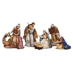 6 piece Nativity Figure Set, 8" Tall