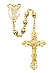 6mm Gold Plated Rosary