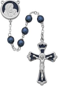 7mm Dark Blue Rosary