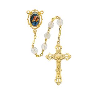 7mm GP Crystal Our Lady of Sorrows Rosary
