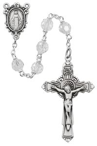 7mm Tin Cut Crystal Bead Rosary