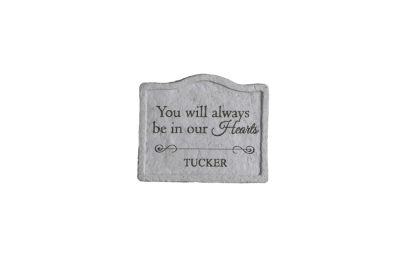 "You will always be in our Hearts" Personalized Memorial Garden Stake