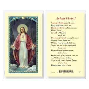 Anima Christi Laminated Prayer Card