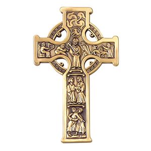 Antique Bronze Plated Celtic Wall Cross