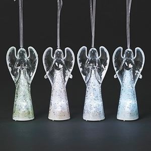 Asst 4.5" Lighted Angel Ornaments, Sold Each