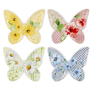 Asst Floral Butterfly Trinket Dishes