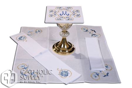 Ave Maria Marian Design Altar Linen Set from Poland
