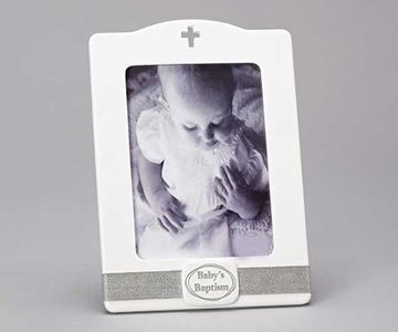 Babys Baptism Frame, Holds 5x7 Photo