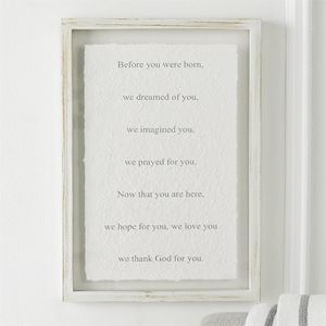 Before You Were Born.. We Prayed Glass Plaque