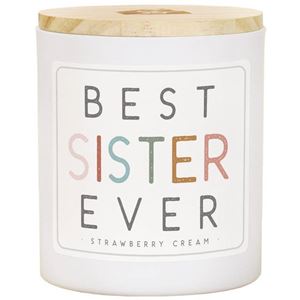 Best Sister Jar Candle with Wood Lid