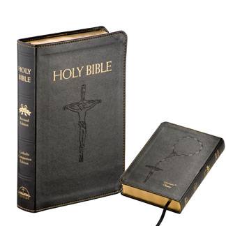 Black Bonded Leather Bible, Catholic Companion Edition NABRE