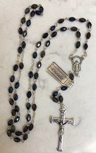 Black Crystal Rosary from Italy