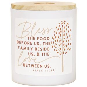 Bless The Food Jar Candle with Wood Lid