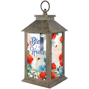 Bless This Home Colorful Garden Lantern