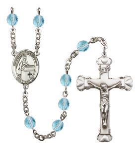 Blessed Emilee Doultremont Patron Saint Rosary, Scalloped Crucifix