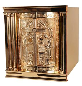 71TAB40 Bronze Bas Relief Sculpted Wall Tabernacle
