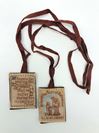 Brown Scapular, Stitched Cloth with Felt Back