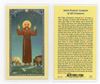 Canticle Of St. Francis Laminated Prayer Card