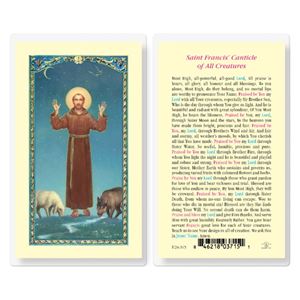 Saint Francis Canticle of All Creatures Holy Card