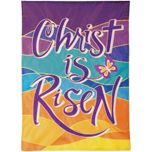 Christ Is Risen Double Applique Garden Flag