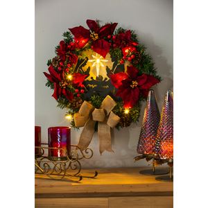 Christmas Nativity 20 LED Wreath