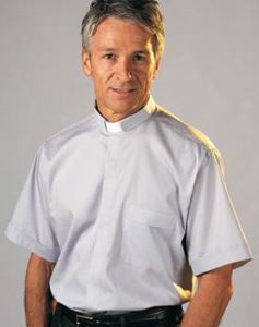 Classico Grey Short Sleeve Clergy Shirt by Slabbinck