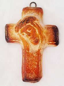 Clay Cross with Christs Face from Mexico