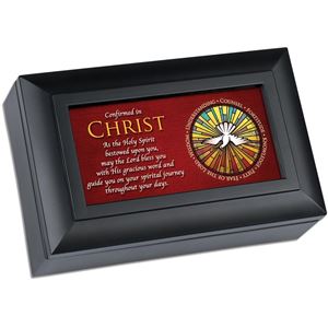 Confirmed In Christ Small Wood Music Box