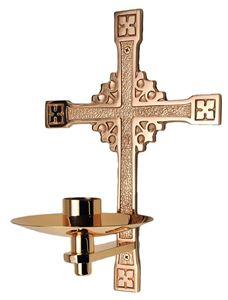 99CCH42 Cross Consecration Candle Holder