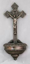 Crucifixion 11" Holy Water Font